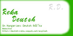 reka deutsh business card